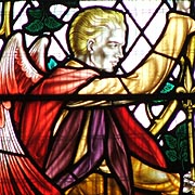 Stained Glass in the west window of the south aisle of Cirencester Church