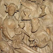 Adoration of the Magi from the Medieval Alabaster Reredos in Yarnton Church