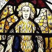 Archangel from the Medieval Stained Glass in Yarnton Church