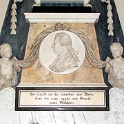 Monument to William Jones in Ramsbury Church