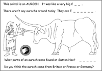 Anglo-Saxon Aurochs Activity Sheet