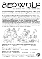 Beowulf & Great Halls Activity Sheet