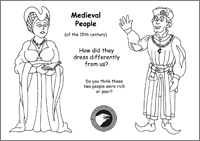 15th Century Costume Activity Sheet