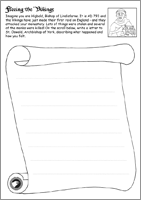 Letter after the Lindisfarne Viking Raid Activity Sheet