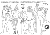 Roman Gods Activity Sheet