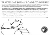 Roman Road Map Activity Sheet