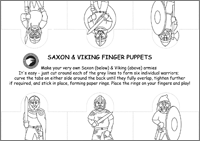 Anglo-Saxon Finger Puppets Sheet