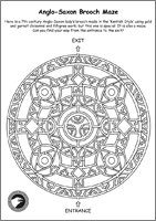 Anglo-Saxon Brooch Maze Sheet