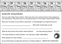 Saxon Soldiers from the Staffordshire Hoard Activity Sheet