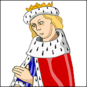Drawing of King Edward V after a Medieval Manuscript -  Nash Ford Publishing