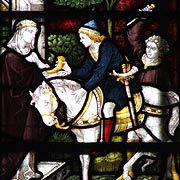 Stained Glass Window showing the Murder of King Edward the Martyr -  Nash Ford Publishing