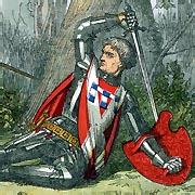 Coloured engraving of the Death of Richard Neville, Earl of Warwick -  Nash Ford Publishing